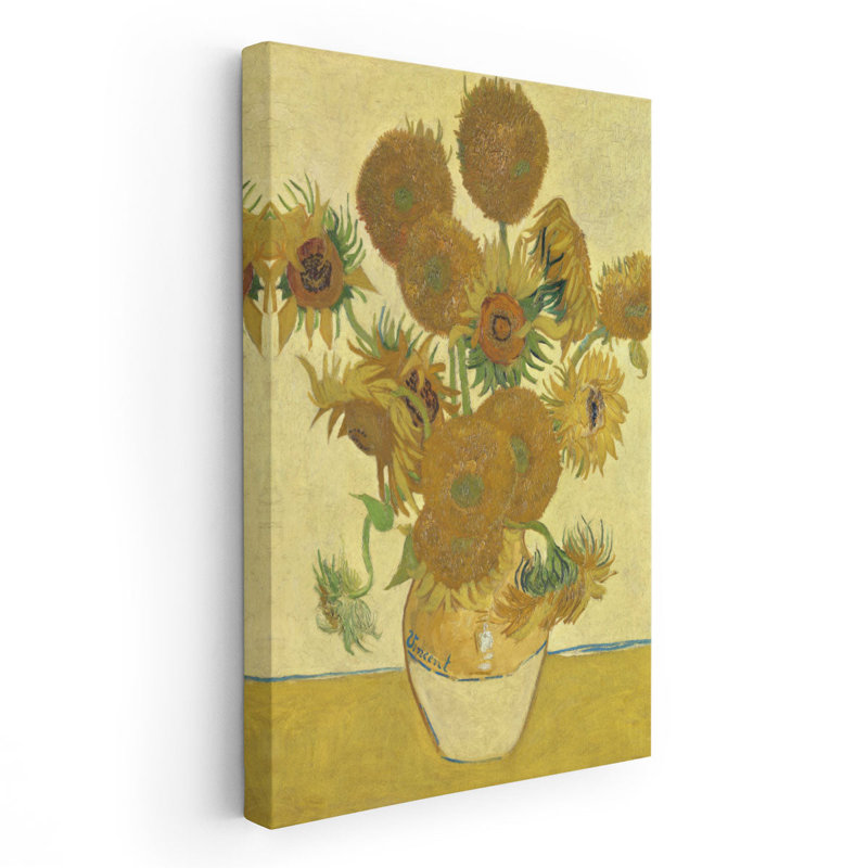 Tournesols, 1888 - reproduction d'art sur toile, H 60 po x l 40 po