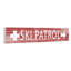 « ski patrol », art textuel sur bois