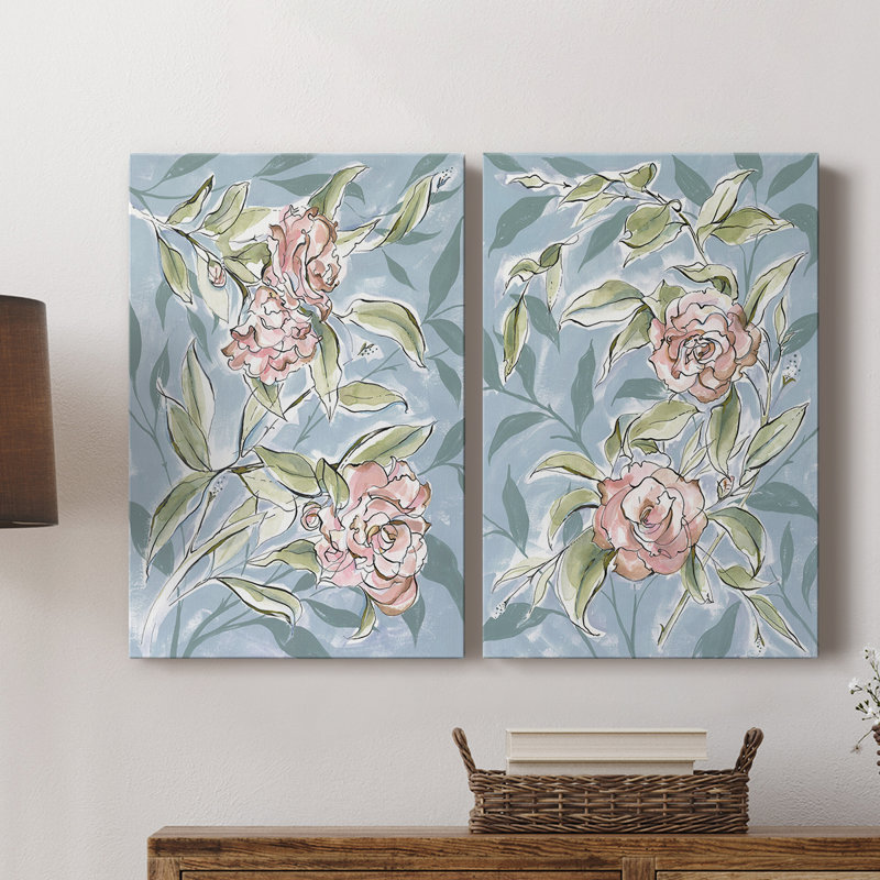 Toile tendue avec châssis I-Premium Faded Camellias