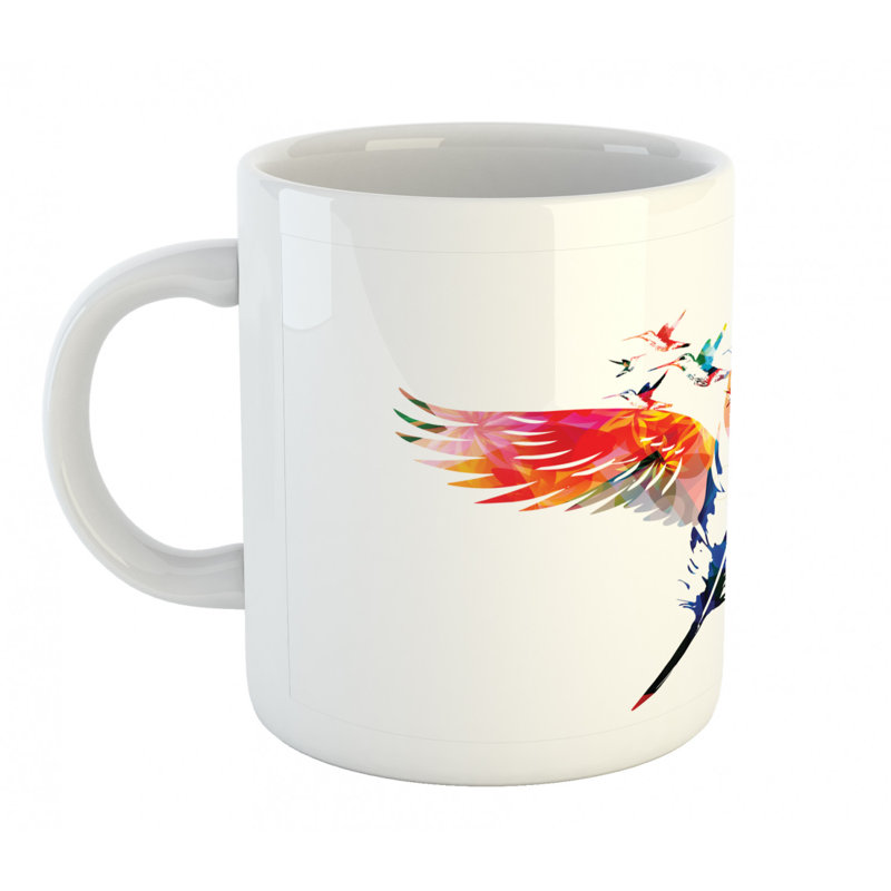 Grande tasse à café plumes