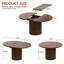 Table de salle à manger extensible ronde 43,3 "à 59" avec rangement caché, sièges pour 4 à 6, table de salle à manger pour la salle à manger-779862492