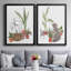Purrfect Plants III - Ensemble de 2 reproductions de cadres photo sur toile-798433467-798433478