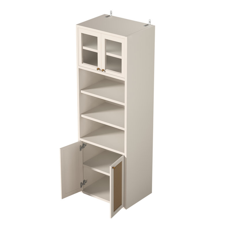 OMCHOM Armoire de rangement haute pour garde-manger, Blanc