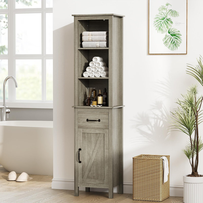 Armoire de rangement de 63 po de hauteur, armoire de rangement étroite