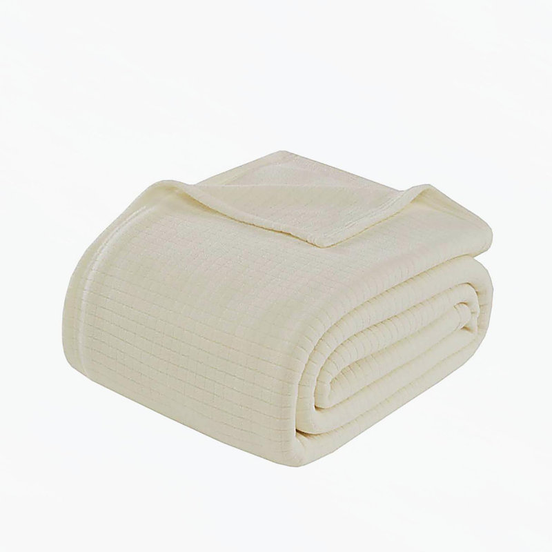 Couverture en micropolaire double / grand, Taupe, Lit double