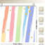 Rideaux de douche Watercolor Rainbow Striped, 71 × 71-1939116429