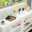 Commode 2 pièces blanche avec tiroirs à miroir