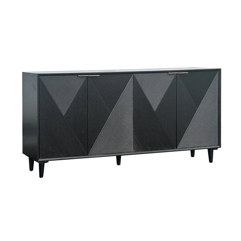 Hamund 72" Wide Sideboard, Black