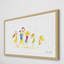 «Dancing Family» par Maya Gur, reproduction d'art encadrée-19119705