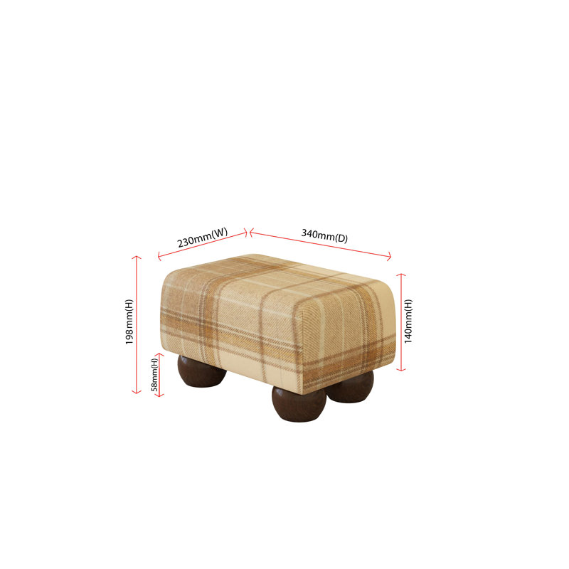 Manufactured Wood Accent Stool, Mahogany