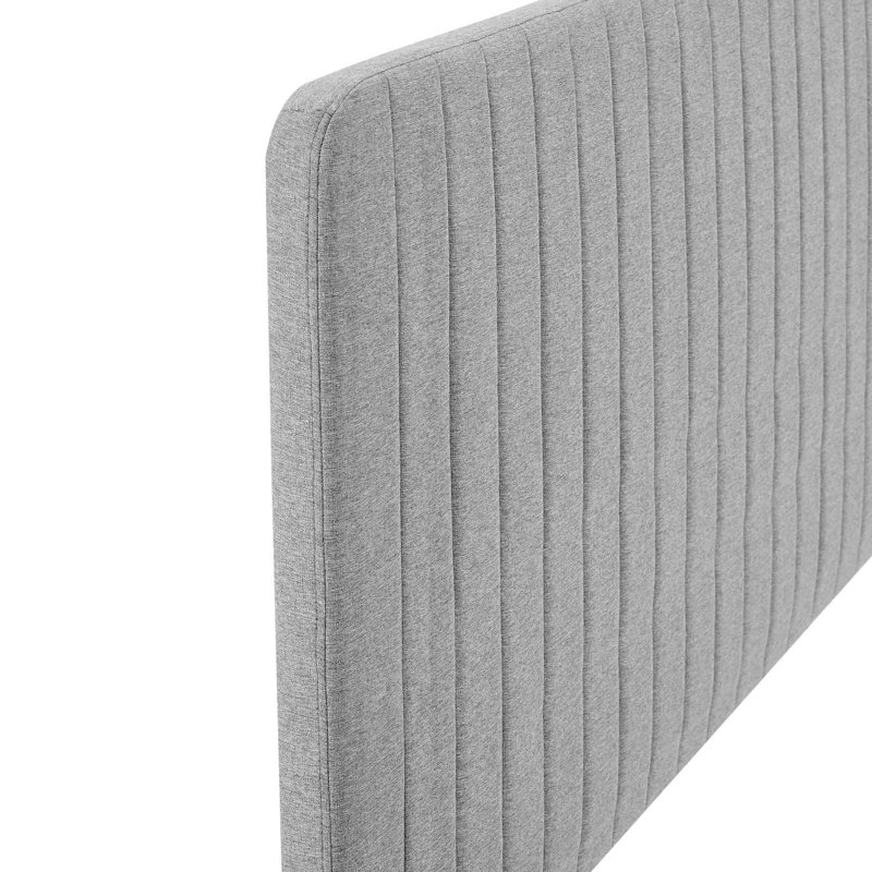 Milenna Channel Tufted Headboard, Gray, King/California King