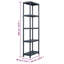 Dalton 30cm W Plastic Shelving Unit