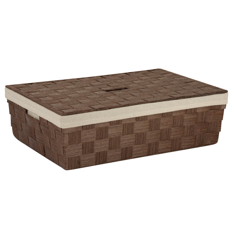 Rangement sous le lit avec couvercle, Brun
