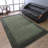 Kenshawn Hand-Knotted Wool  Eco-Friendly Area Rug  - Blue Color | Contemporary Modern Design, High Pile Thick Handmade Anti Skid Rugs for Living Room-123244073-123244077