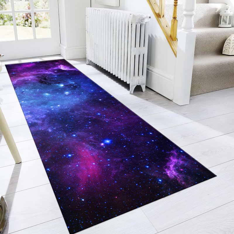Printed Goblen Fabric Rug with an Intricate Floral Pattern in Vibrant Colors Perfect for Adding a Touch of Elegance to Your Living Space