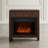Dwyla Modern Transitional 32" Chevron Electric Fireplace Console TV Stand - Oak