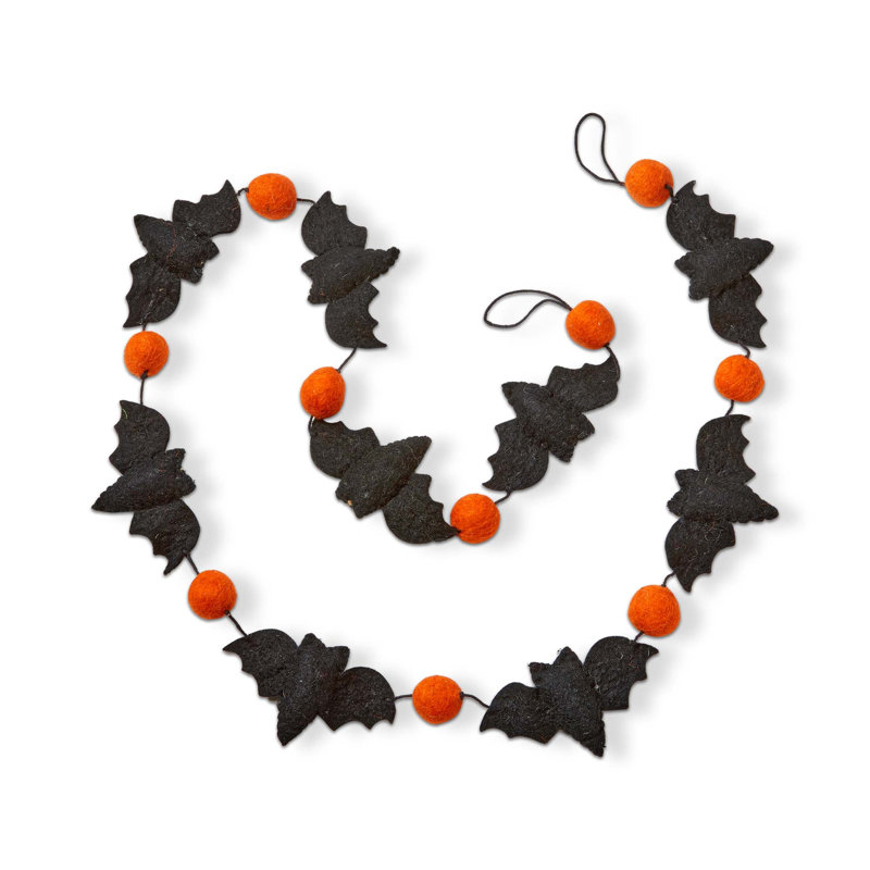 Bat Wool Felt Garland Black Everyday