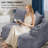 L Shaped Curved Upholstered Boneless Chaise Lounge Chair, Compression Sofa Couch with Deep Seat, 2 Pillows-1805146121