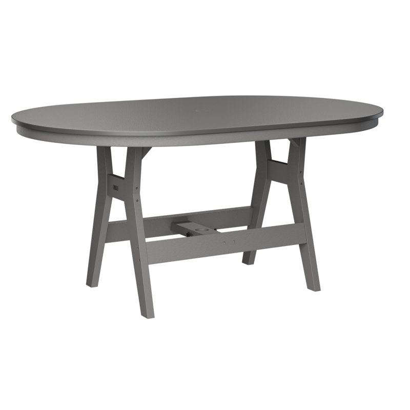 Table de bar berlinoise Berlin, Acier inoxydable martelé, Gris clair, H 38,87 po x l 64 po x P 44 po