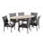 Sihun 6 - Person Acacia Wicker Patio Dining Set with Oval Table