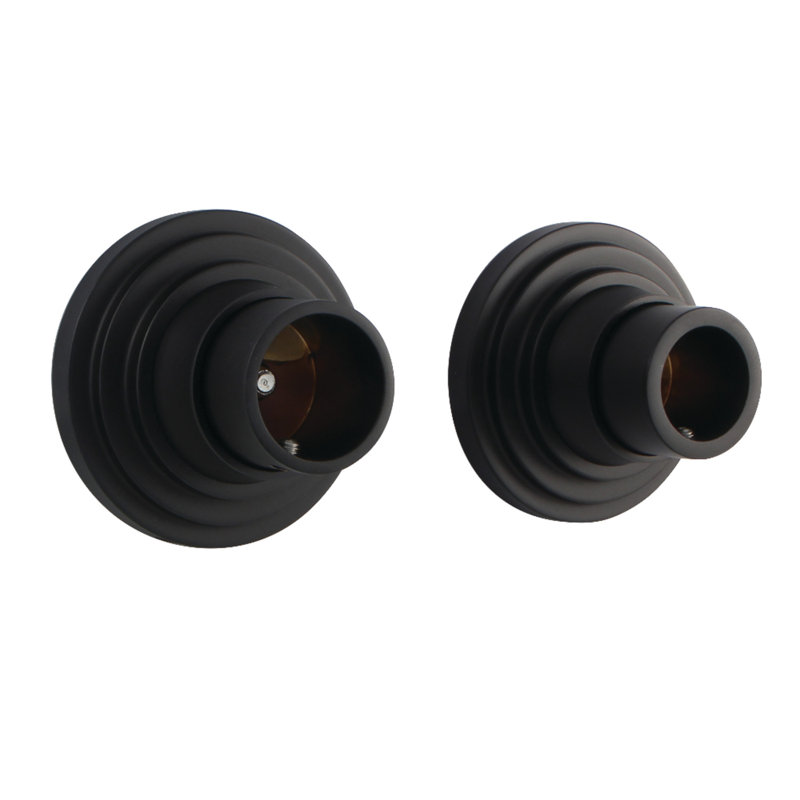Kingston Brass Edenscape Brass Shower Curtain Rod Base, Matte Black