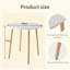 80cm Round Dining Table, White MDF Tabletop with Solid Wood Legs for Kitchen Dining Room-1668680258