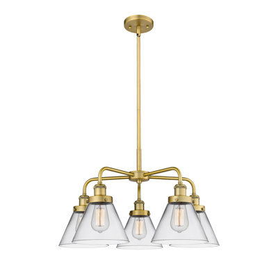 Lustre suspendu 5 lumières Cone