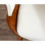 Chaise de salle à manger Liselot Mid-Century moderne en bois de noyer et tissu crème par Corrigan Studio® - ensemble de 2