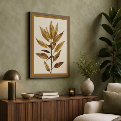 Single Stem Study Botanical - Wrapped Canvas