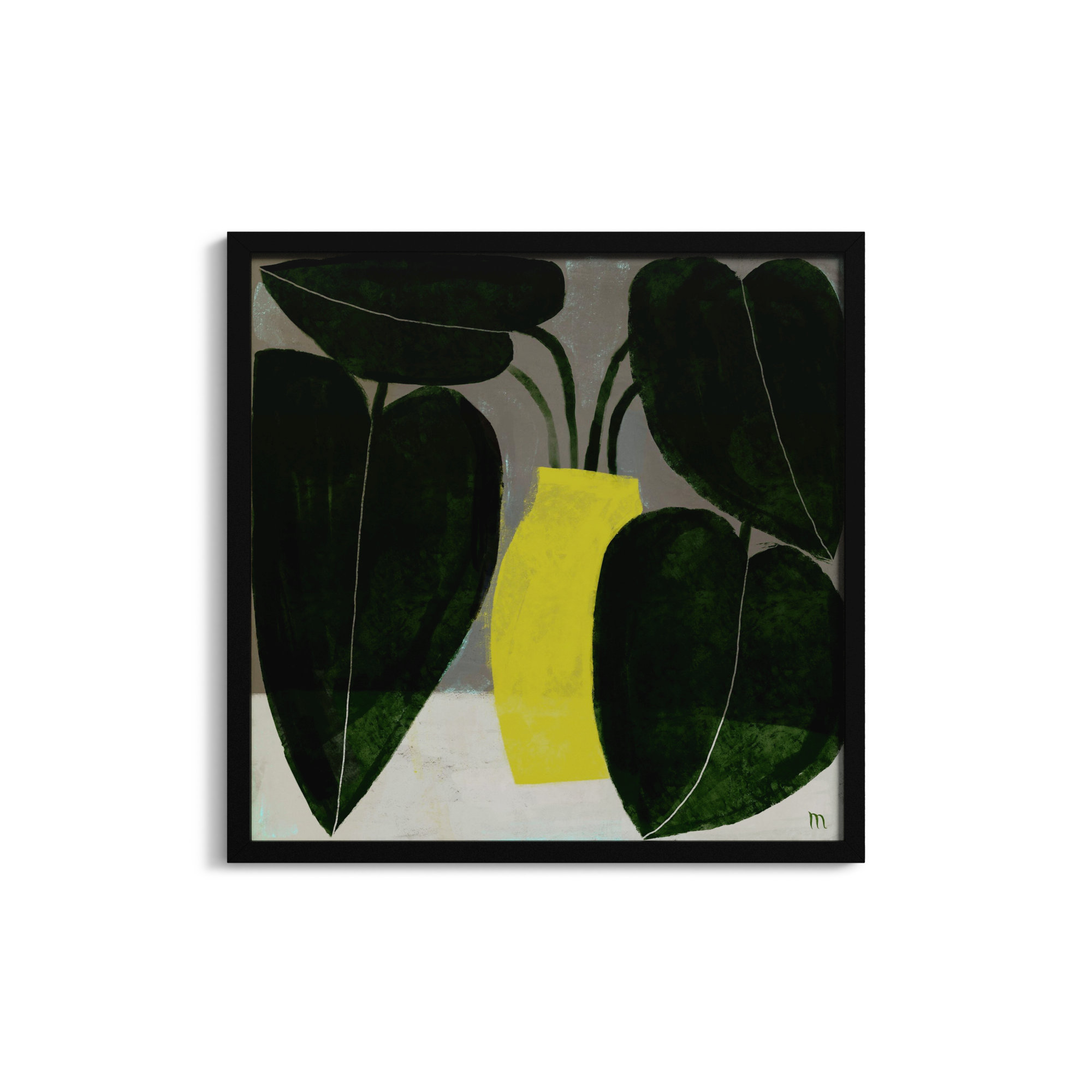 Plant #7 by StudioM, Black, 30" H x 30" W x 1.25" D