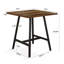 Table de pub carrée à haut plateau, table de bar industrielle pour petits espaces