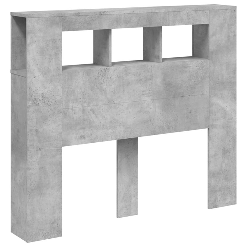 Nevio Bookcase Headboard, 120 x 103.5 cm, Concrete Grey