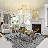  9-light Gold Semi Flush Mount