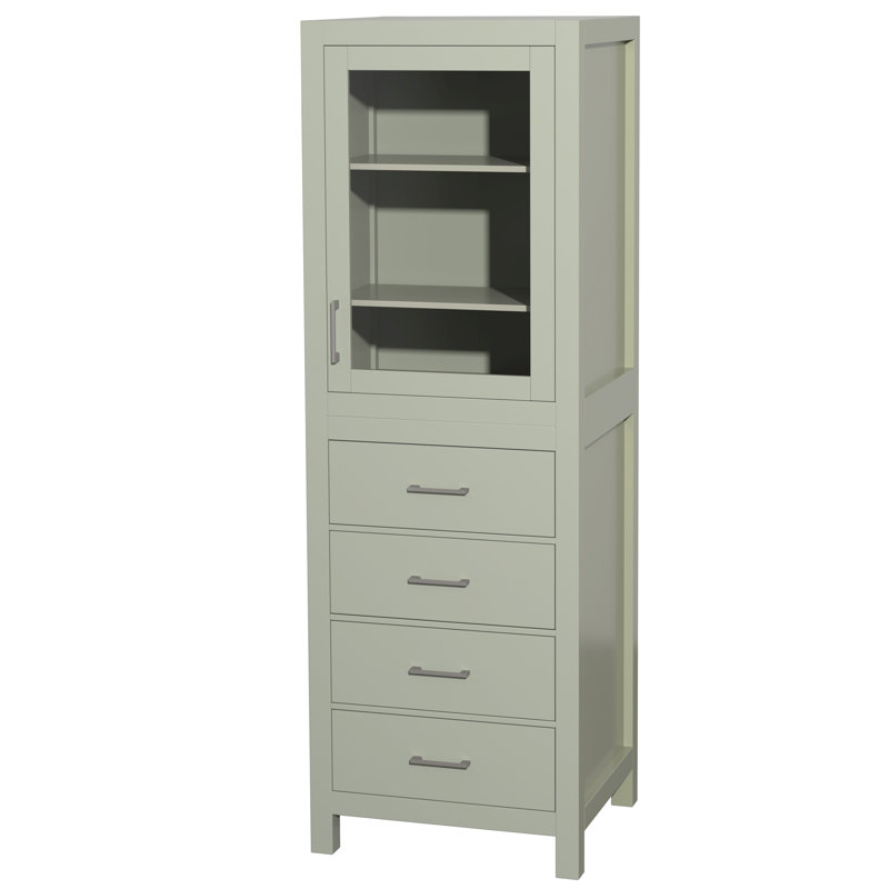 Sheffield Solid Wood Linen Cabinet, Light Green