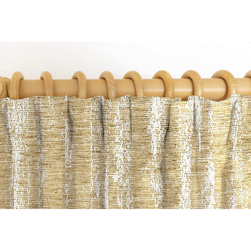 Arlean Room Darkening Curtain Pair, 116 W x 137 D cm, Cream