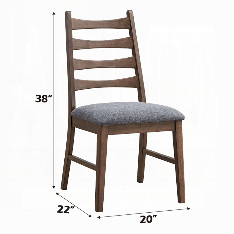 Table de salle à manger 7 pièces, 7 pièces : table, 6 chaises, Noyer / gris