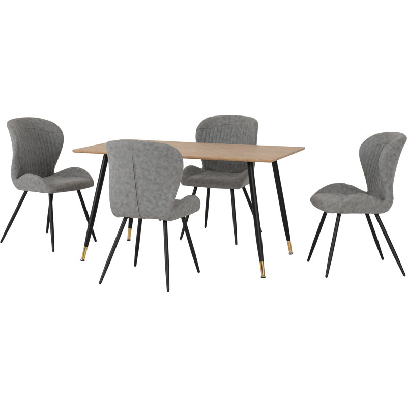 Aalisa 4 - Person Dining Set, Grey
