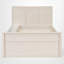 Lit plateforme en bois avec lit gigogne simple et étagères de rangement ouvertes, style ferme moderne, chambre-345315890-345315888