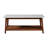 Bayamo Wooden Modern Coffee Table with Marble Effect Top and Open Storage Shelf