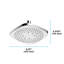 G Series 2.5 GPM Square Single Rain Shower Head with Comfort Wave Technology-1550782610