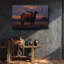 Art mural sur toile Texas Ghost Town - Reproduction de paysage de désert occidental - Scène rustique de cowboy saloon-2051206266
