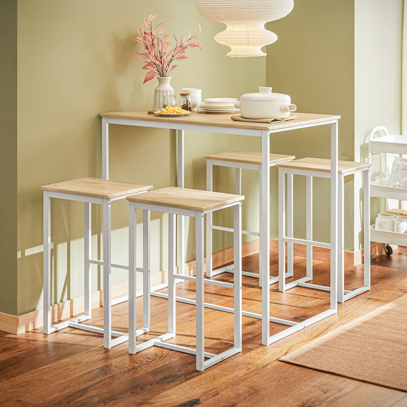 Thialvi 100cm Bar Set, White/Oak