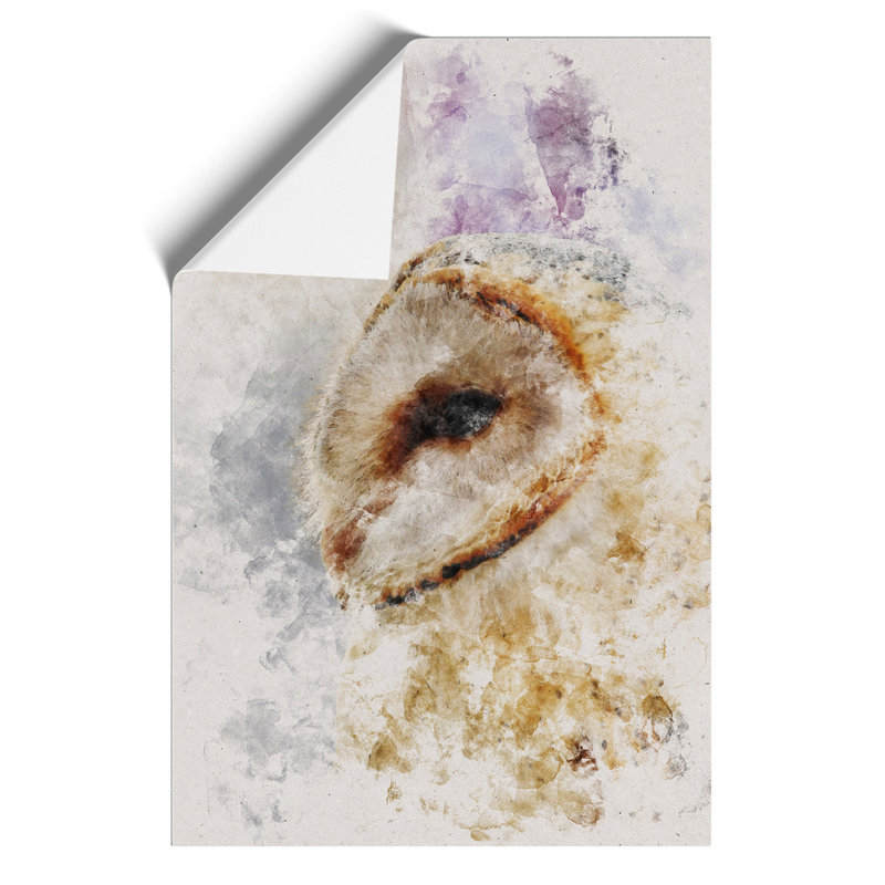 Barn Owl Watercolour - Frameless Print, 30cm H x 21cm W x 0.1cm D