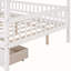Lit double en bois avec deux tiroirs, blanc-66218819