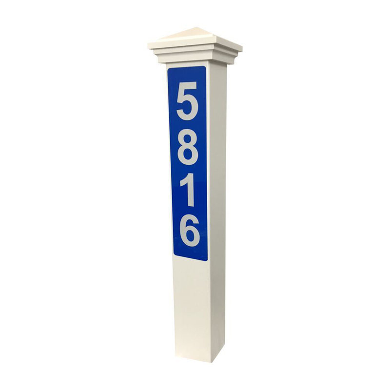 Marqueur d'adresse personnalisé, Bleu / Blanc, Oui