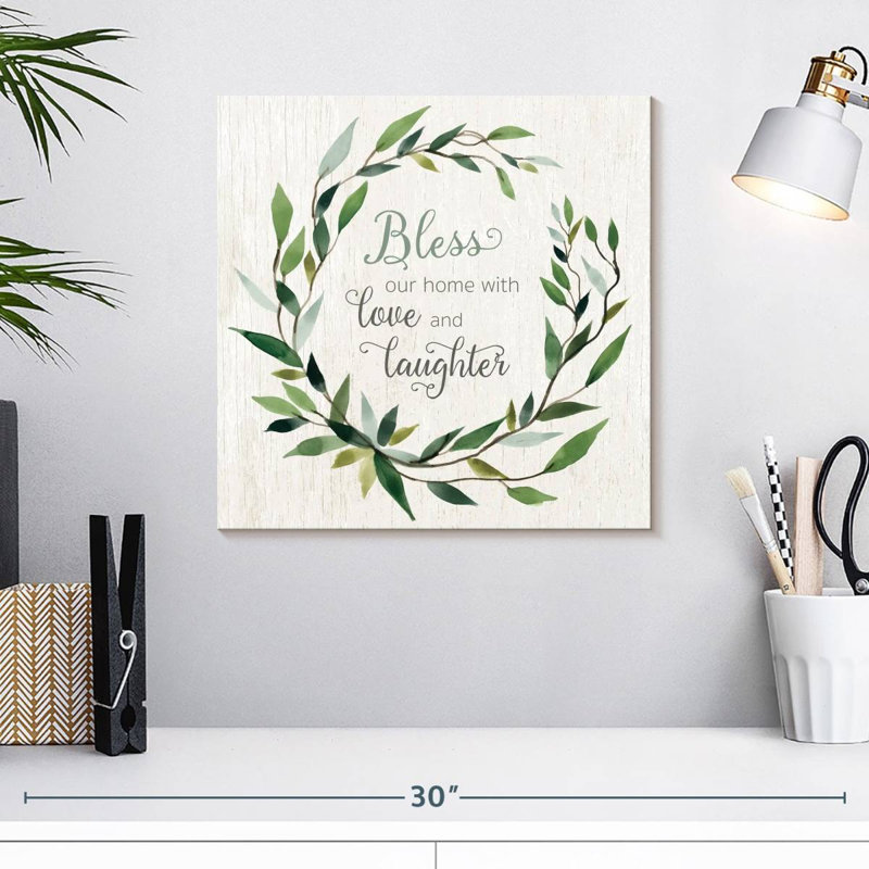 Plaque murale «Khylige Bless This Home», H 16 po x l 16 po