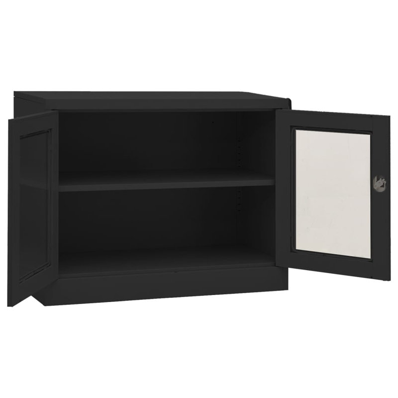 Armoire de bureau en acier, Anthracite, 35,4 po x 15,7 po x 27,6 po incorrect