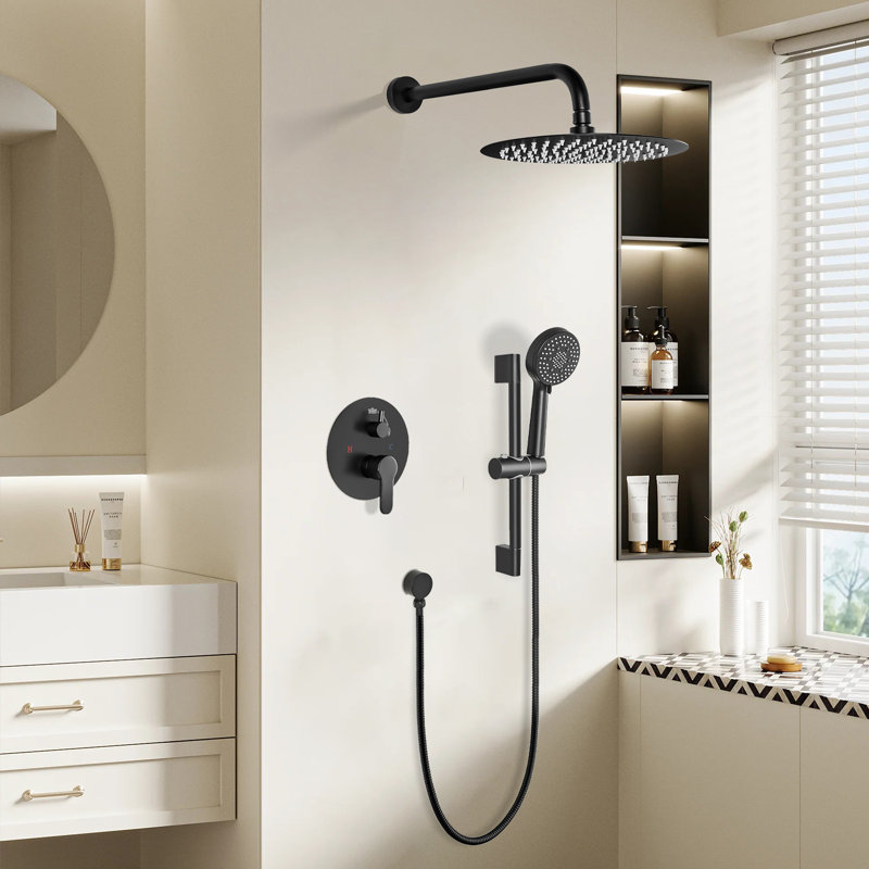 Shower System, Matte Black
