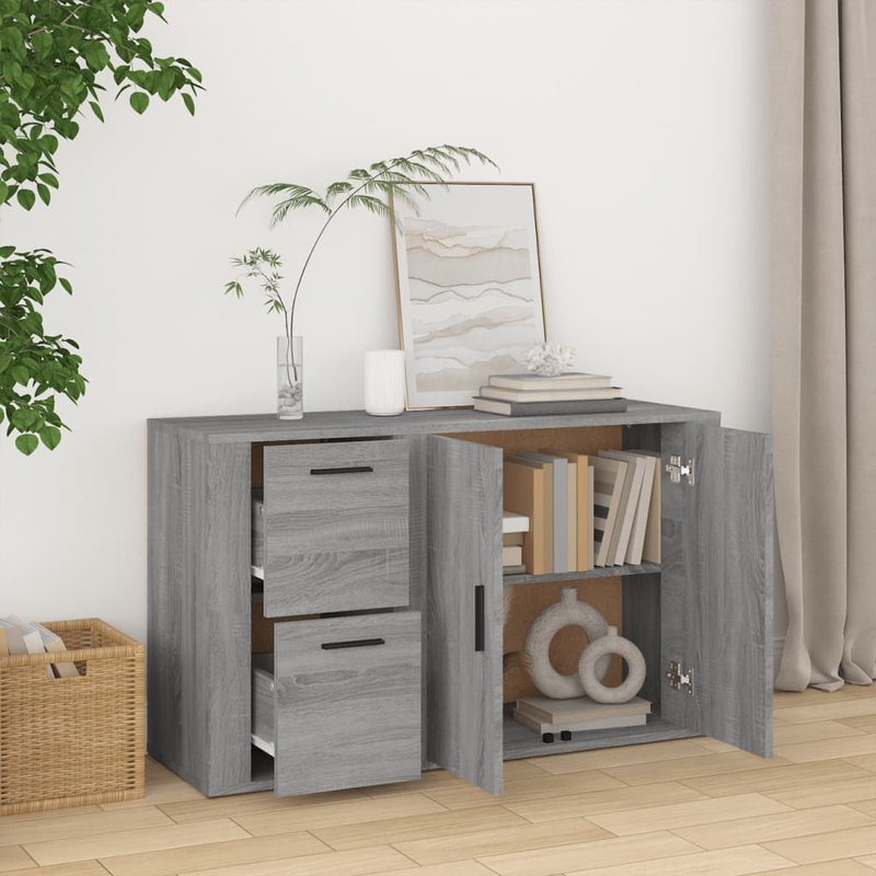 Mashawn 100 cm W Server, Grey Sonoma