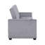 Canapé convertible, dossier en velours capitonné gris, ports de chargement USB, 84 pouces